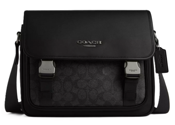 Tui Coach Racer Messenger In Signature 'Black' CT716-QBMI5