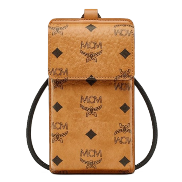 Tui MCM Mens Lanyard Phone Case 'Cognac' MXZBAVI01CO0001