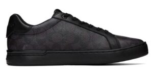 Giay Coach Leather Low Top Lace-up 'Black' CG999_CQGY