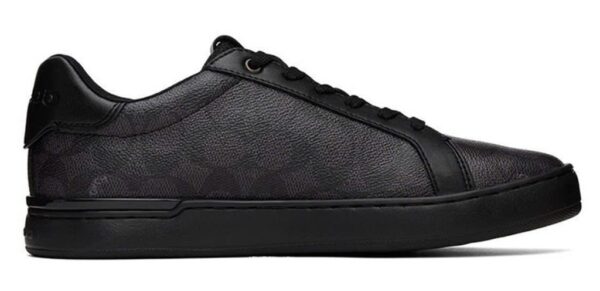 Giay Coach Leather Low Top Lace-up 'Black' CG999_CQGY