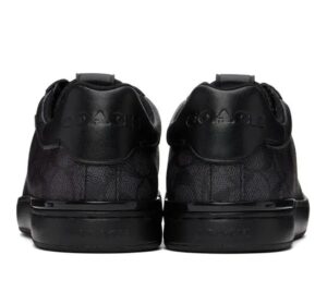 Giay Coach Leather Low Top Lace-up 'Black' CG999_CQGY