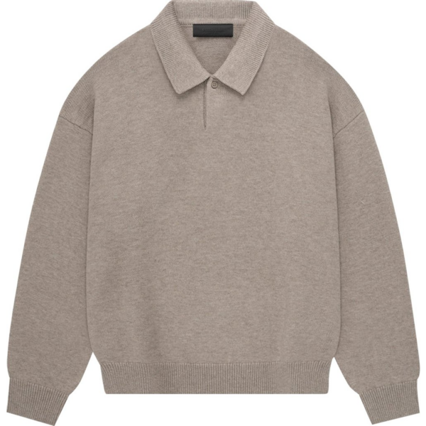 Ao Fear Of God Essentials Knit Polo 'Core Heather' 192BT232184F