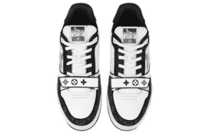 Giay Louis Vuitton LV Trainer 'Velcro Strap Black White' 1A9ZB0