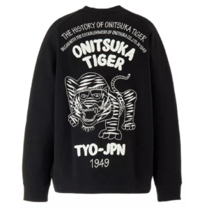 Ao Onitsuka Tiger Sweat Top 'Black Beige' 2183B165-002