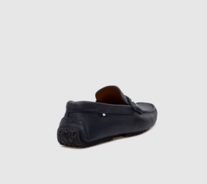 Giay Bally Pavel Leather Loafers 'Navy' 6234458