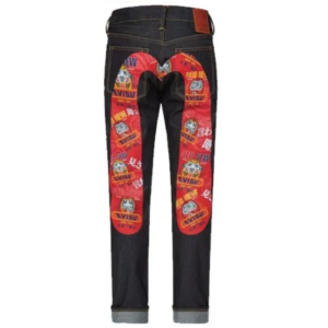 Quan Evisu Jeans Denim 'Red Blue' 2EAADM1JE92317CT
