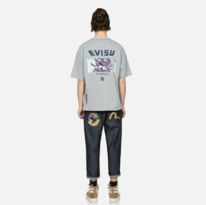 Quan Evisu Dragon-Koi And Seagull 'Blue' 2ESHTM3JE16427CX