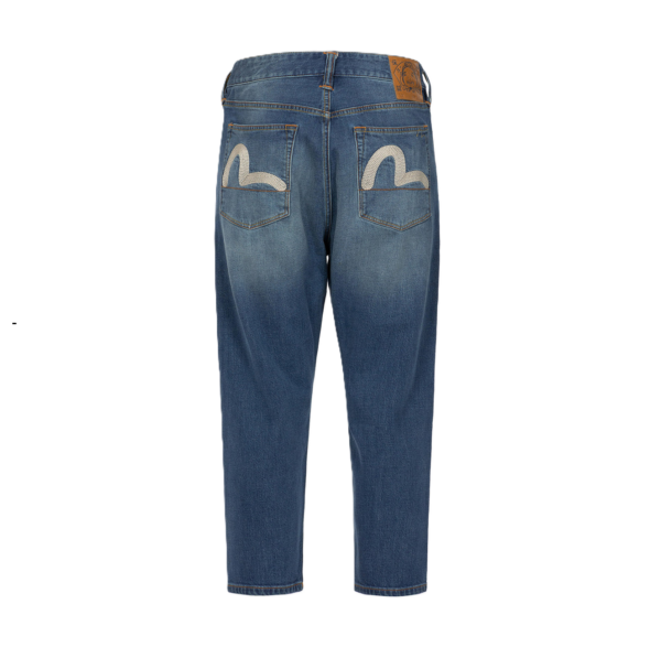 Quan Evisu Stencil Godhead Discharged 'Blue' 2ESHTM3JE23127CS