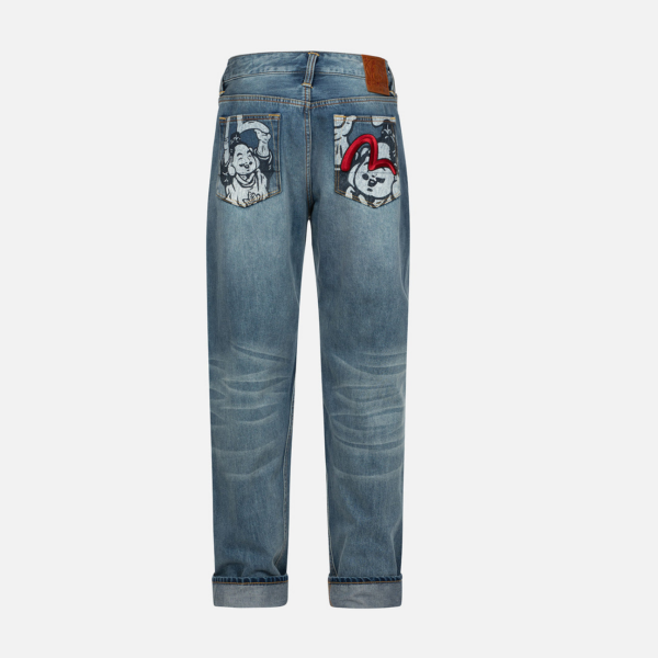 Quan Evisu Playful Godhead Print 'Blue' 2ESHTM4JE10403DDN