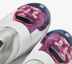 Giay Asics x Comme des Garcons Shirt x Yue Minjun Winjob CP303 'Smiling Man Graphic' 1201A397-100