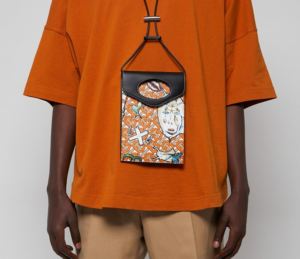 Tui Burberry Marine Print Crossbody Bag 'Orange' 8040048