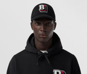 Mu Burberry Letter Graphic Cotton Baseball 'Black' 80487301