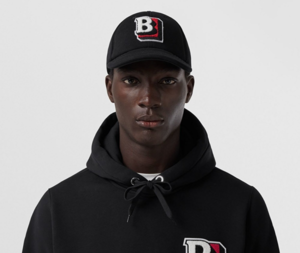 Mu Burberry Letter Graphic Cotton Baseball 'Black' 80487301