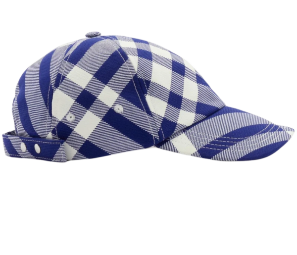 Mu Burberry Tartan Baseball Cap 'White Blue' 80794781