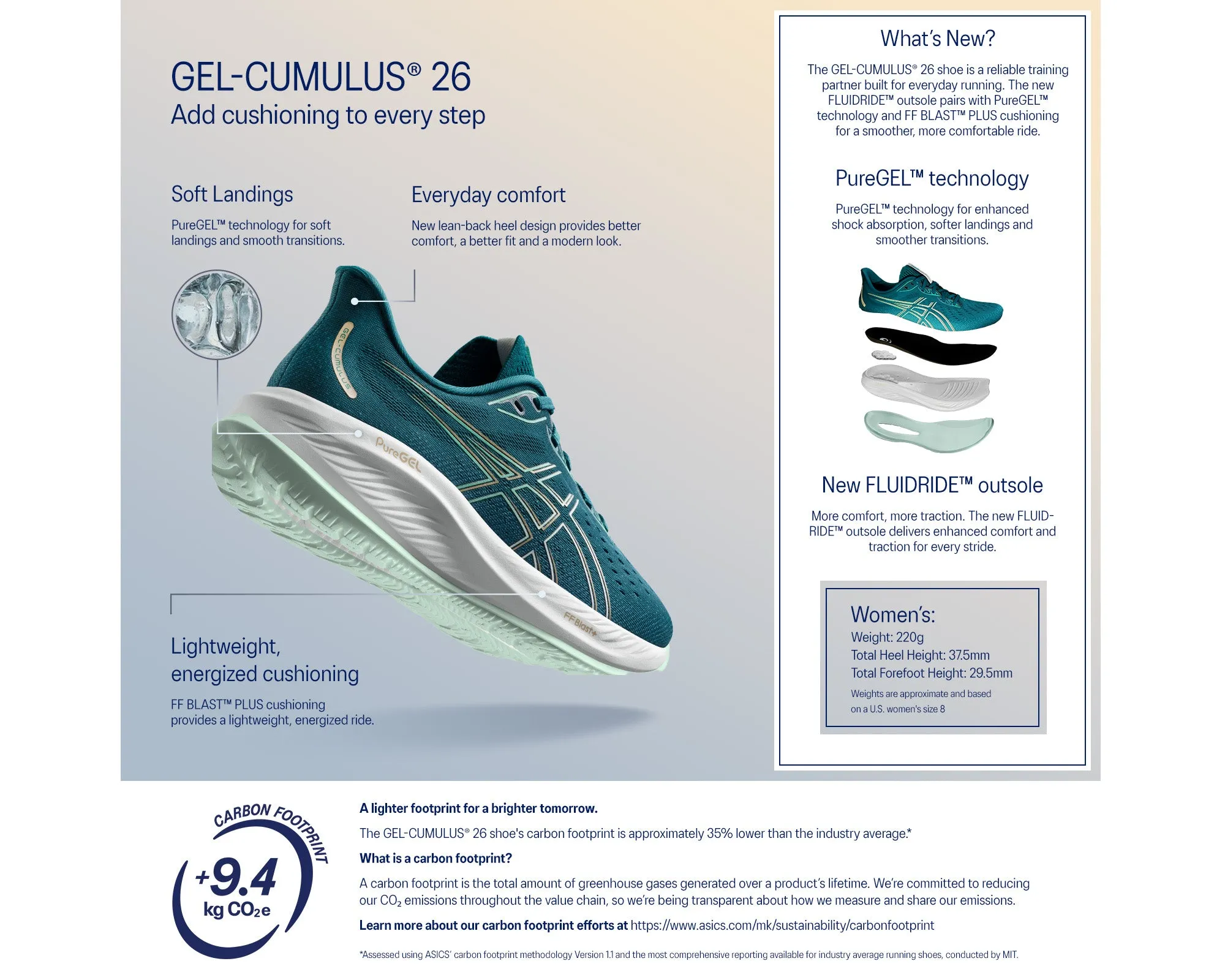 ASICS GEL-CUMULUS 26: Mẫu giày chạy hot nhất hiện tại Hinh anh 6: ASICS GEL-CUMULUS 26: Mau giay chay hot nhat hien tai