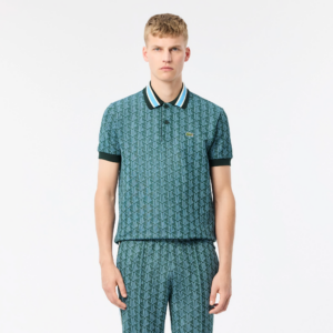Ao Polo Lacoste Jacquard 'Blue' DH1417-10-IB4