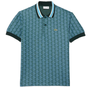 Ao Polo Lacoste Jacquard 'Blue' DH1417-10-IB4