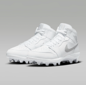 Giay Nike Air Jordan 1 Mid TD Cleat 'White Grey Fog' FJ6805-101