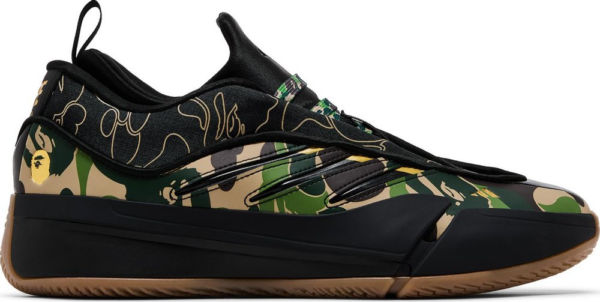 Giay Adidas Dame 9 x BAPE 'Black Green' JH6358