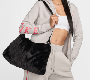 Tui Nike Sportswear Faux Fur Tote 'Black' FZ1323-010