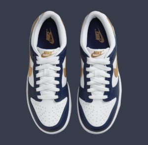 Giay Nike Dunk Low GS 'Midnight Navy Wheat' FB9109-111