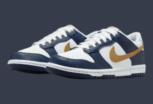 Giay Nike Dunk Low GS 'Midnight Navy Wheat' FB9109-111