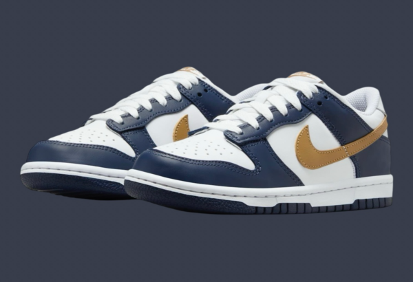 Giay Nike Dunk Low GS 'Midnight Navy Wheat' FB9109-111