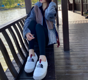 Giay The North Face Nuptse Mules 'White Grey' NF0A5G2B-Q4C