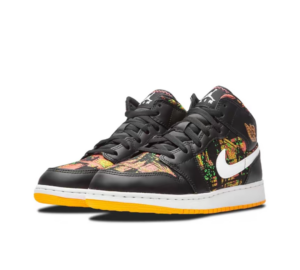 Giay Nike Air Jordan 1 Mid GS 'Black Laser Orange' 555112-003