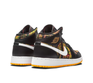 Giay Nike Air Jordan 1 Mid GS 'Black Laser Orange' 555112-003