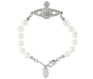 Vong Tay Vivienne Westwood Relief Pearl 'Silver' 6103000102P131P131