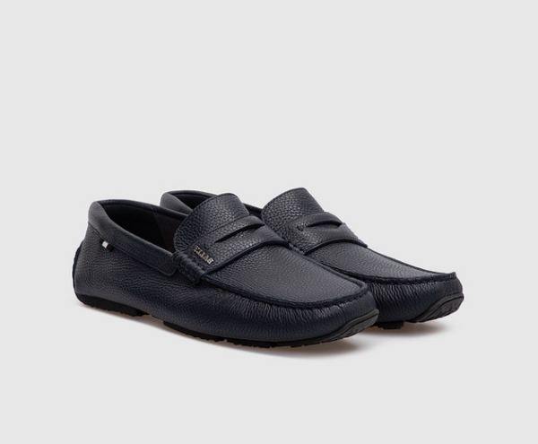 Giay Bally Pavel Leather Loafers 'Navy' 6234458