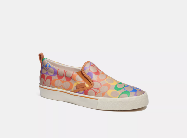 Giay Coach Skate Slip On Signature 'Rainbow' CA284-RAINBOW