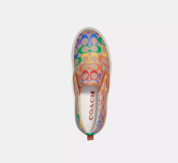 Giay Coach Skate Slip On Signature 'Rainbow' CA284-RAINBOW