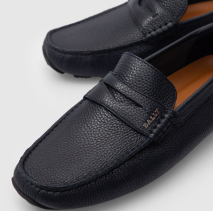 Giay Bally Pavel Leather Loafers 'Navy' 6234458