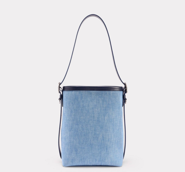 Tui Kenzo 18 Denim Leather Bucket Bag 'Blue' FE52SA2046H4DT