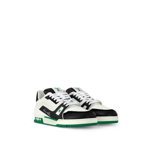 Giay Louis Vuitton LV Trainer 'Green White' 1ADDY3