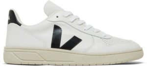 Giay Veja V-10 Leather 'White Black' VX020005