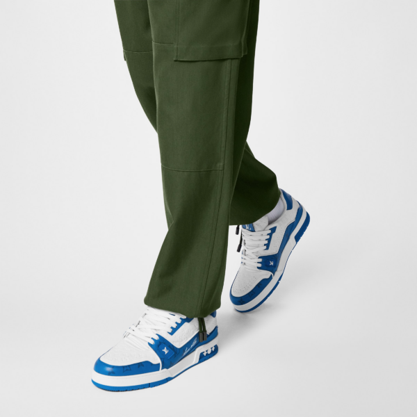 Giay Louis Vuitton LV Trainer 'White Blue' 1AANEV