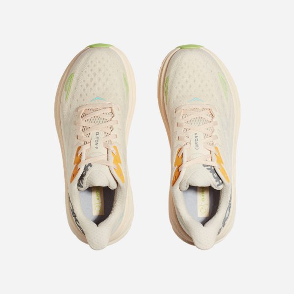 Giay Hoka Clifton 9 Wide Running 'Beige' 1132211-VLS
