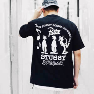 Ao Stussy x Patta Sound Connection Tee 'Black' 3903843
