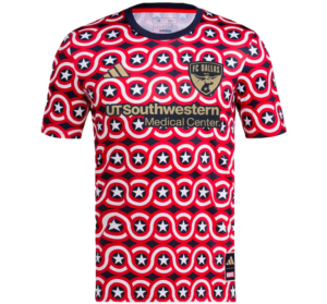 Ao Adidas FC Dallas x Marvel MLS Pre-Match Jersey 'Red' IQ4227