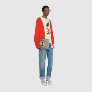 Tui Gucci Bestiary Pouch Bee Print 'Brown' 473904-9CD1N-8666