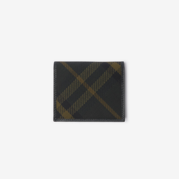 Vi Burberry Check Coin Card Case 'Shadow' 80984601