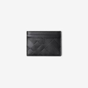 Vi Burberry Embossed Check Card Case 'Black' 80783501