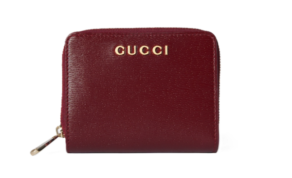 Vi Gucci Mini Wallet With Script 'Rosso Ancora' 772639-0OP0T-6207