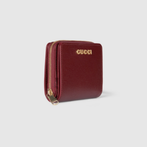 Vi Gucci Mini Wallet With Script 'Rosso Ancora' 772639-0OP0T-6207