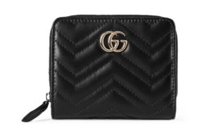 Vi Gucci GG Marmont Mini Zip Wallet 'Black' 813370-DTDHD-1000