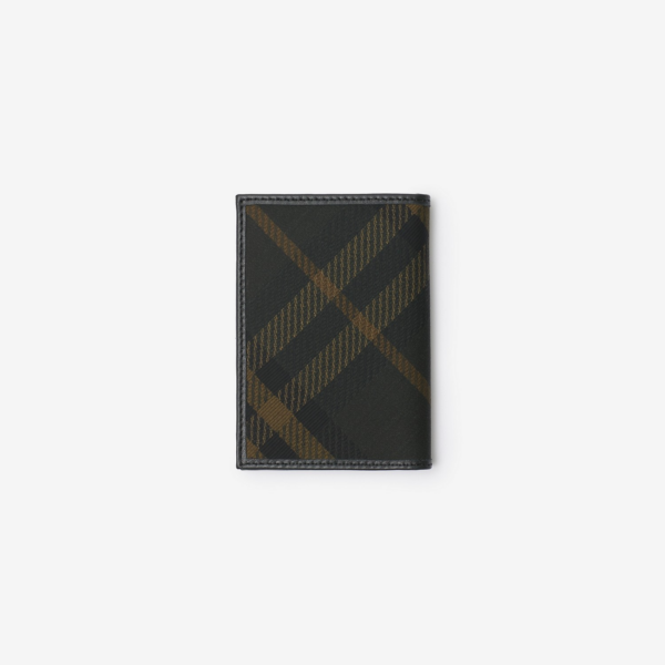 Vi Burberry Check Folding Card Case 'Shadow' 80984561