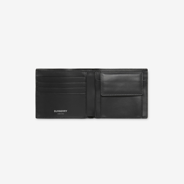 Vi Burberry Check Bifold Coin Wallet 'Navy' 80732841
